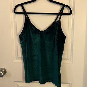 Emerald Green Spaghetti Strap Velvet Top